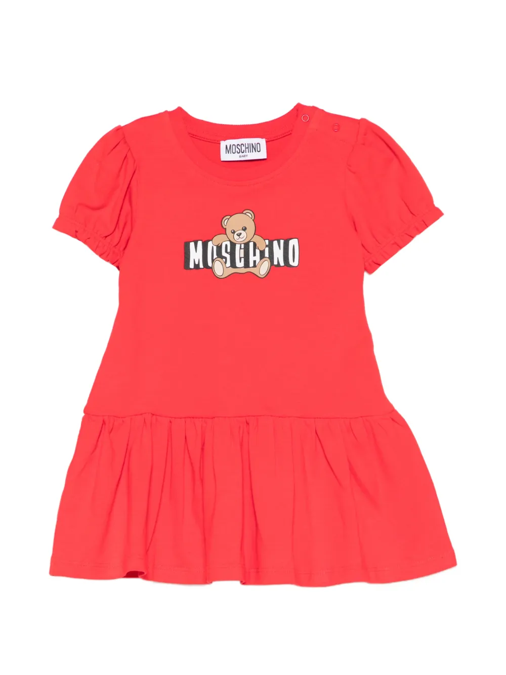 Платье с графическим принтом и пышными рукавами Moschino Kids, красный
Платье с графическим принтом и пышными рукавами Moschino Kids, красный