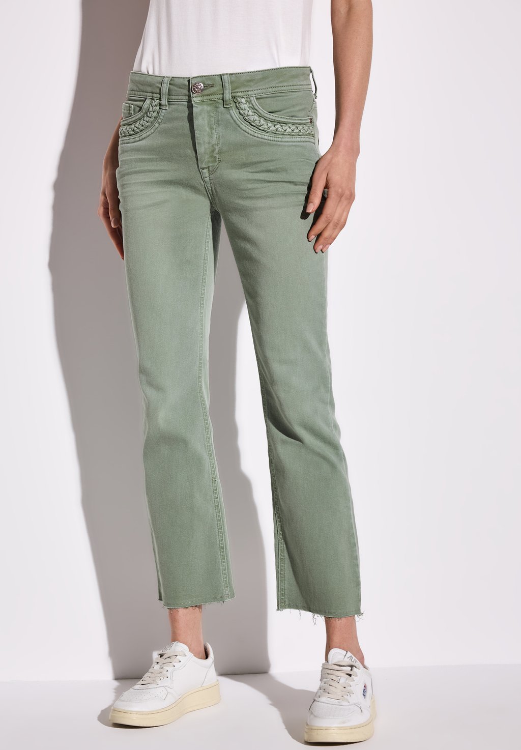 Джинсы облегающего кроя Street One, зеленый 
Джинсы облегающего кроя Street One, зеленый