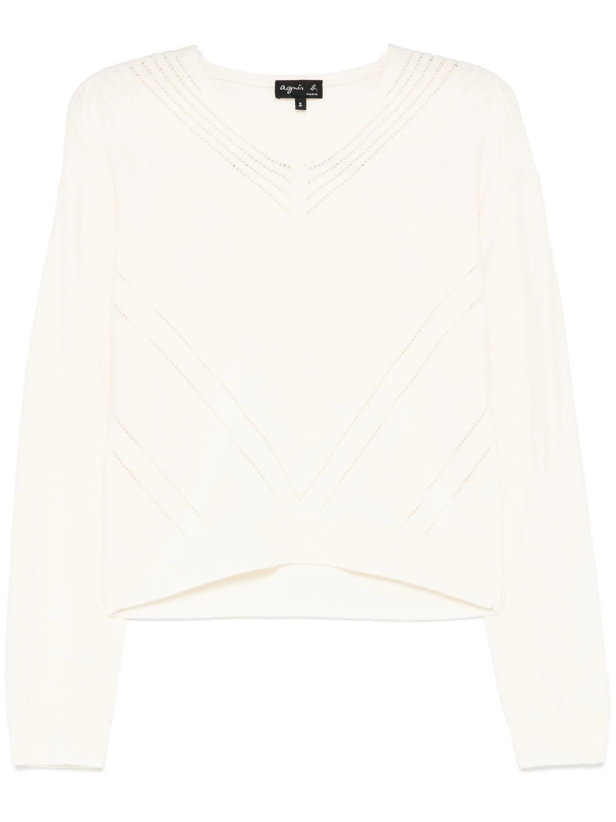 Джемпер с V-образным вырезом Agnès B., кремовый
Джемпер с V-образным вырезом Agnès B., кремовый