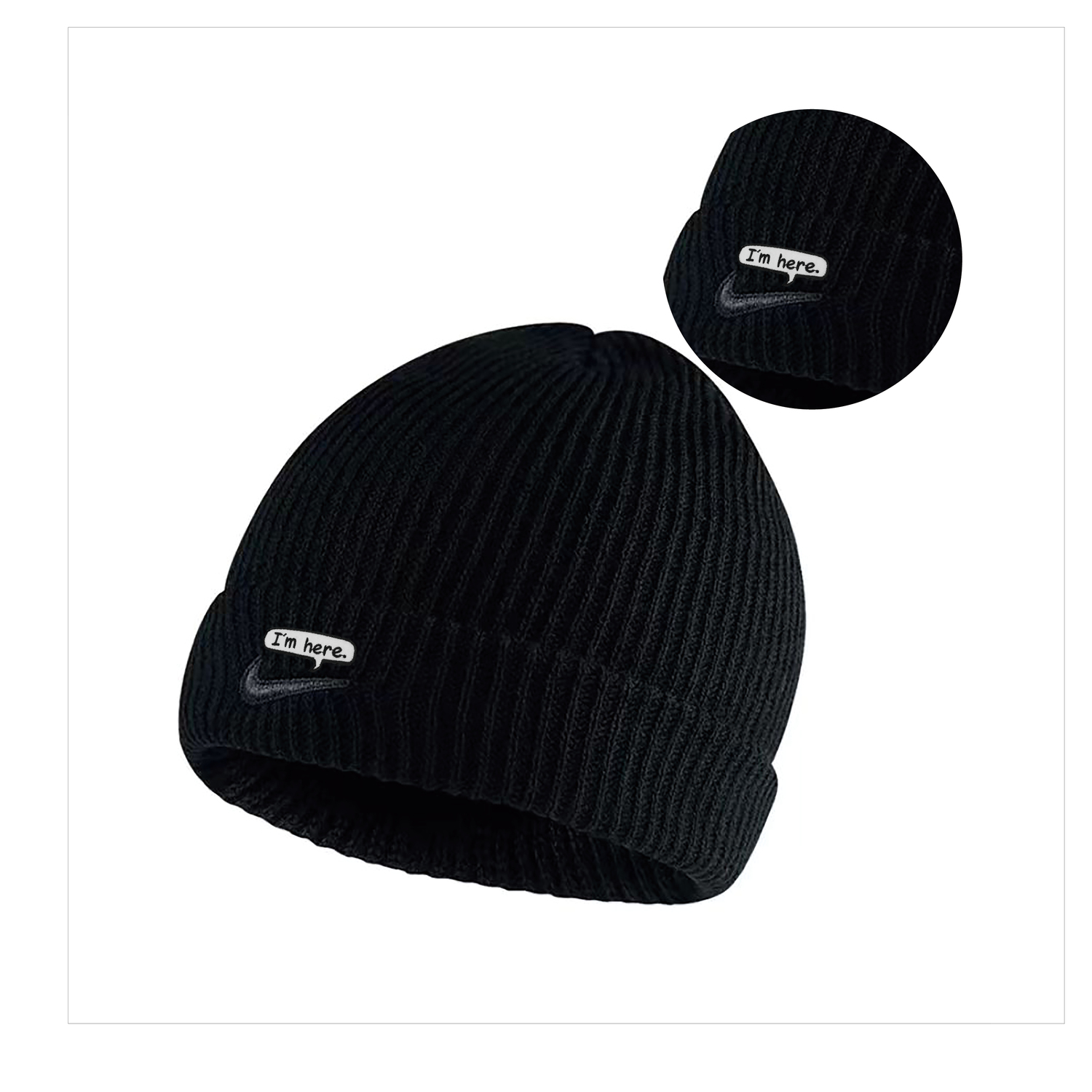 Унисекс черная шапка-бини Nike из полиэстера
Унисекс черная шапка-бини Nike из полиэстера