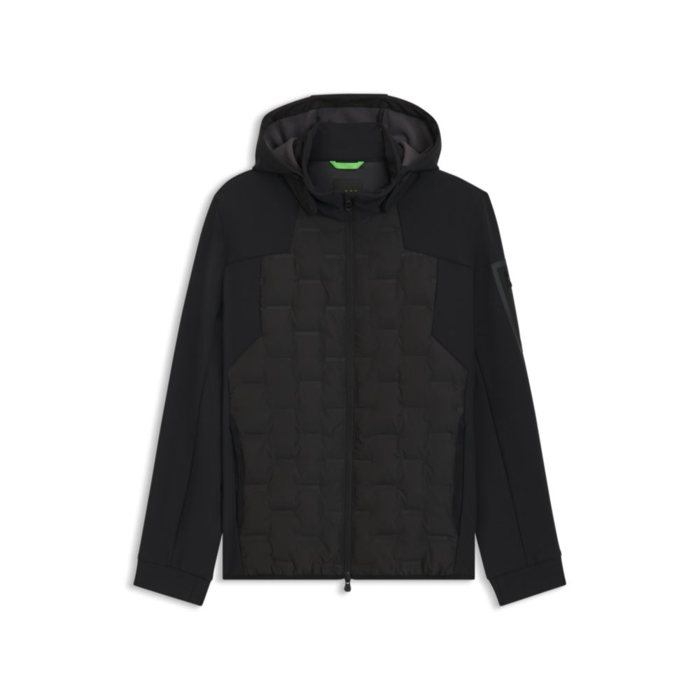 Пуховая куртка с логотипом в сварном узоре BOSS, черный
Пуховая куртка с логотипом в сварном узоре BOSS, черный