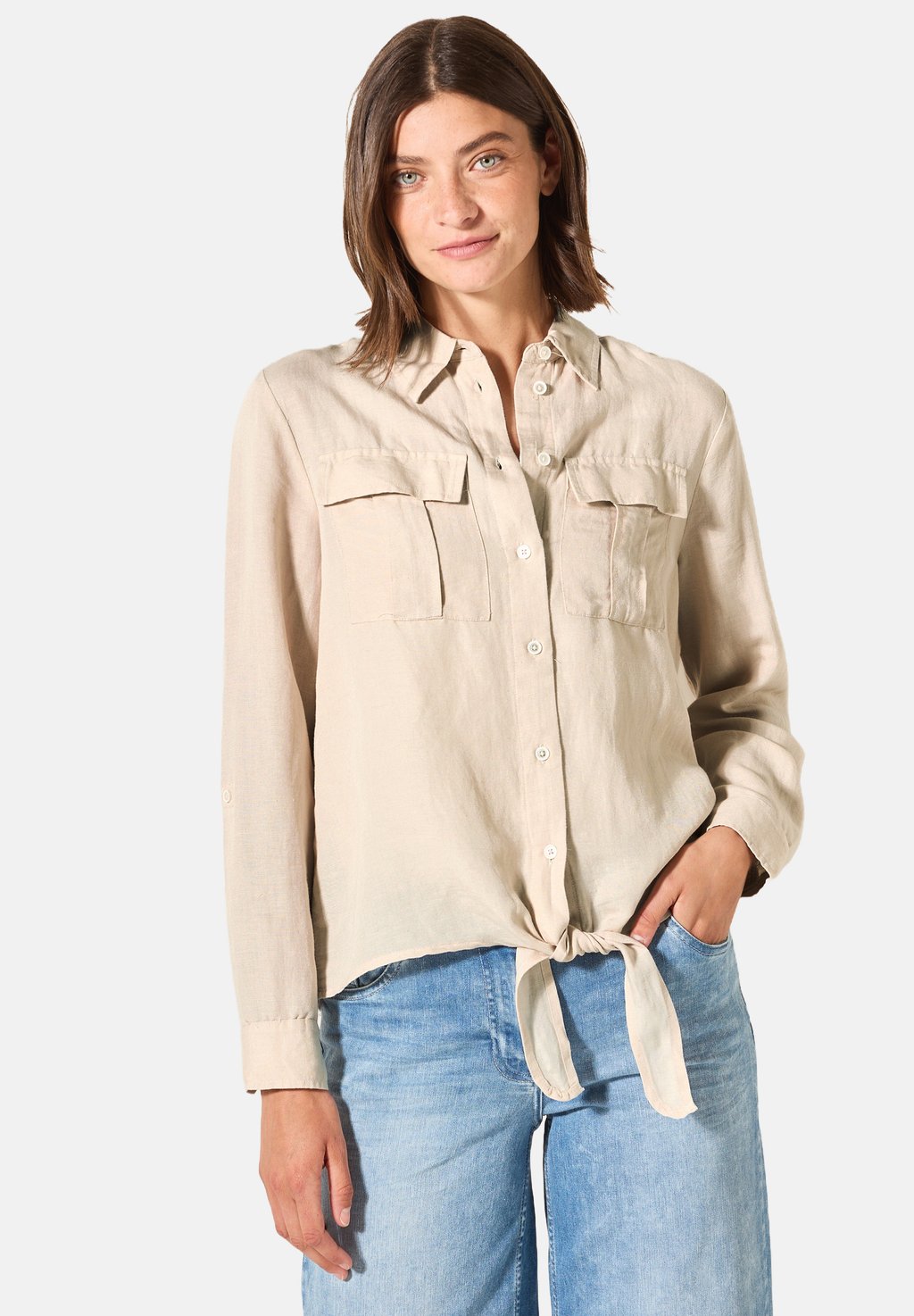 Блузка на пуговицах MIT KNOTEN AM SAUM Cecil, бежевый
Блузка на пуговицах MIT KNOTEN AM SAUM Cecil, бежевый