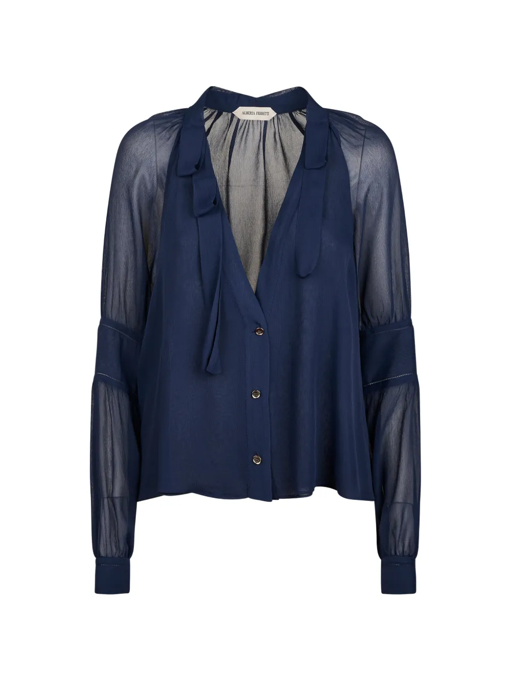 Топ с галстуком на шее Alberta Ferretti, синий
Топ с галстуком на шее Alberta Ferretti, синий