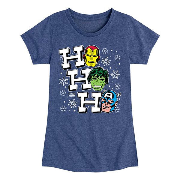 Футболка с новогодним принтом Girls ho ho ho Marvel, Heather Navy
Футболка с новогодним принтом Girls ho ho ho Marvel, Heather Navy