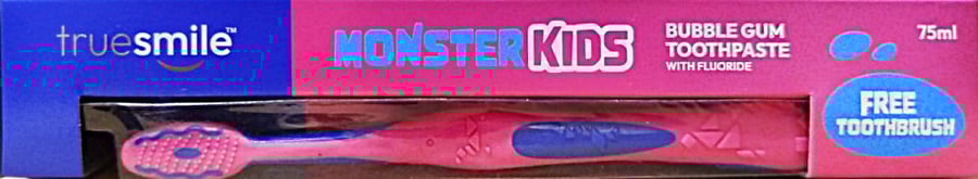 Truesmile Monster Kids Зубная паста со вкусом жевательной резинки и зубная щетка 3-6 лет 75 мл
Truesmile Monster Kids Зубная паста со вкусом жевательной резинки и зубная щетка 3-6 лет 75 мл