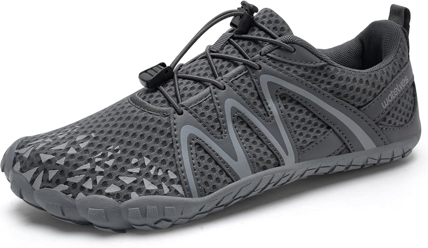 Мужские водные тапочки, босоножки с быстрой сушкой, акваноски для активного отдыха, спорта, каякинга, лодочных прогулок, походов, серфинга и прогулок Watelves, темно-серый
Мужские водные тапочки, босоножки с быстрой сушкой, акваноски для активного отдыха, спорта, каякинга, лодочных прогулок, походов, серфинга и прогулок Watelves, темно-серый