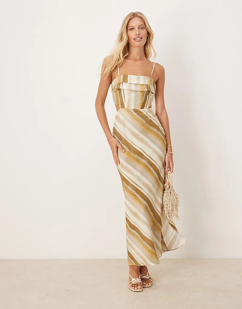 Платье-комбинация миди ASOS DESIGN с вырезами и складками на груди в полоску
Платье-комбинация миди ASOS DESIGN с вырезами и складками на груди в полоску