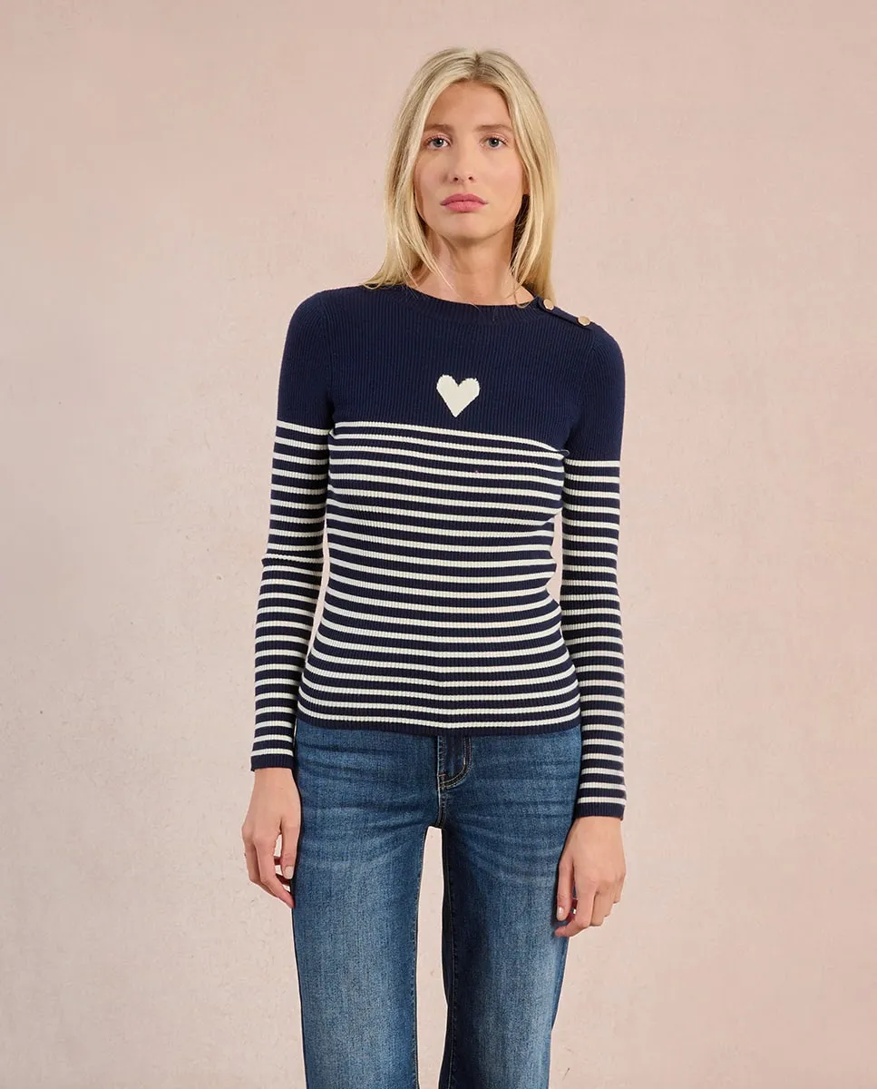 Женский джемпер с длинным рукавом с принтом и сердечком Molly Bracken, синий/белый
Женский джемпер с длинным рукавом с принтом и сердечком Molly Bracken, синий/белый