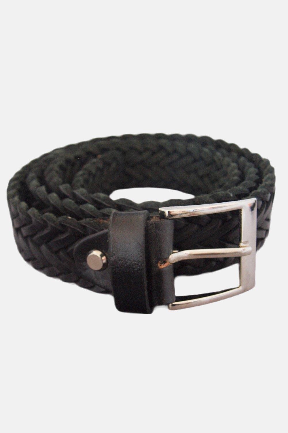 Черный плетеный кожаный ремень Berber Leather, черный
Черный плетеный кожаный ремень Berber Leather, черный