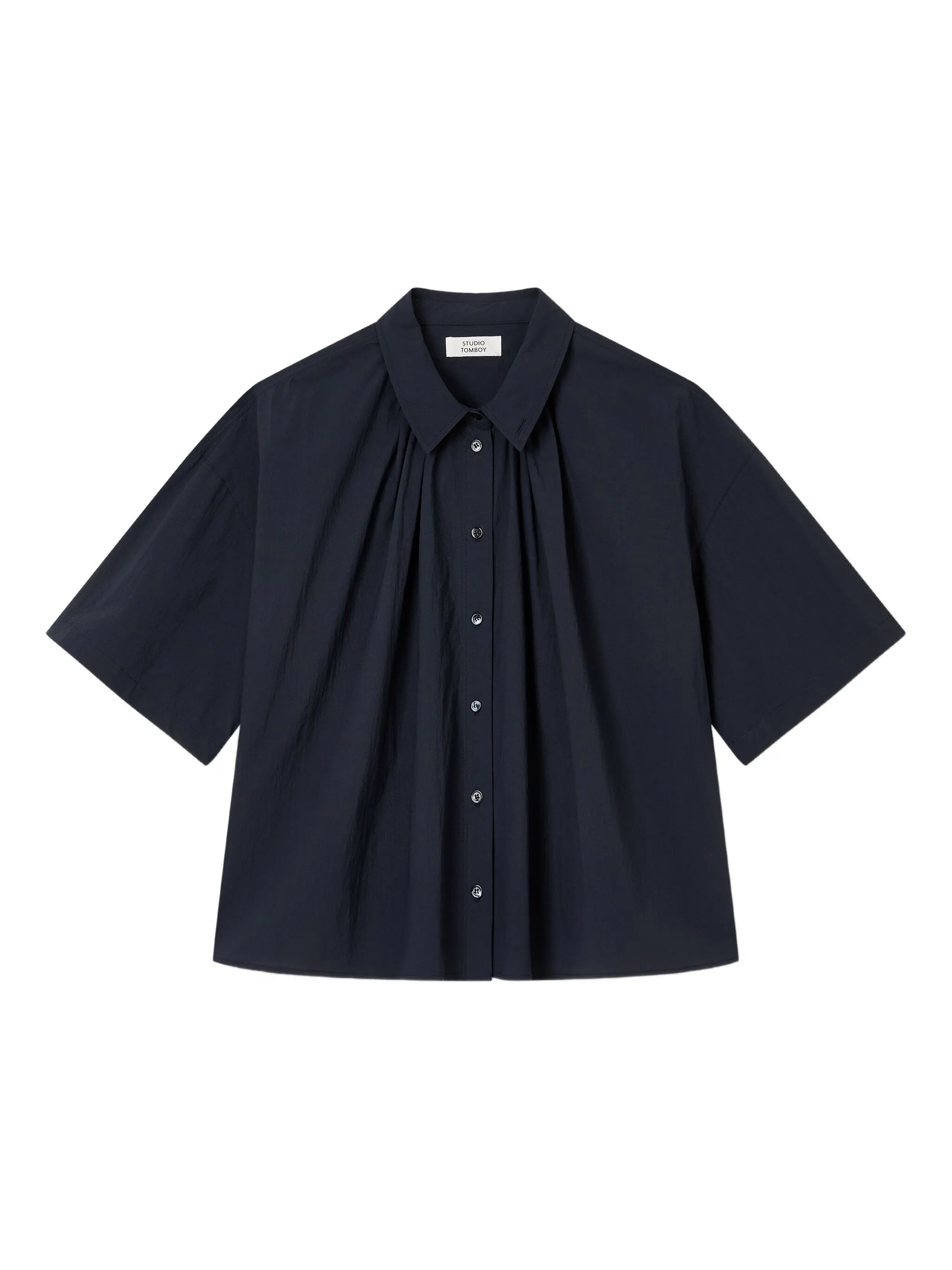 Рубашка с короткими рукавами и сборками Tomboy, синий
Рубашка с короткими рукавами и сборками Tomboy, синий