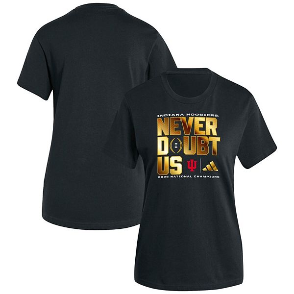 Футболка Women's black Indiana Hoosiers College Football Playoff 2025 National Champions Never Doubt Us Adidas
Футболка Women's black Indiana Hoosiers College Football Playoff 2025 National Champions Never Doubt Us Adidas