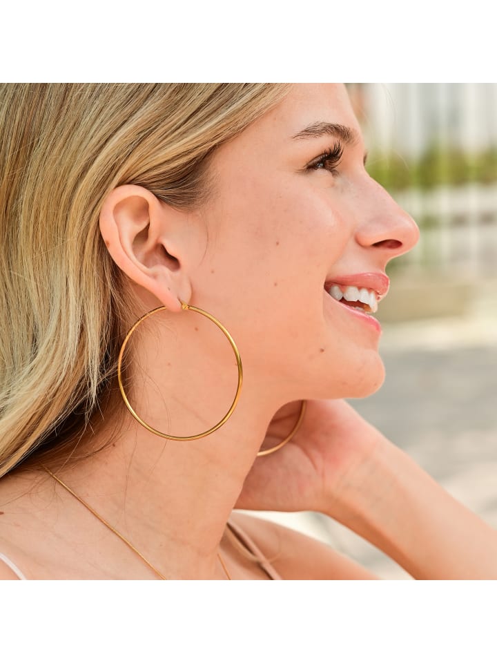 Adeliás Женские серьги - серьги-кольца из нержавеющей стали в золотом исполнении
Adeliás Женские серьги - серьги-кольца из нержавеющей стали в золотом исполнении