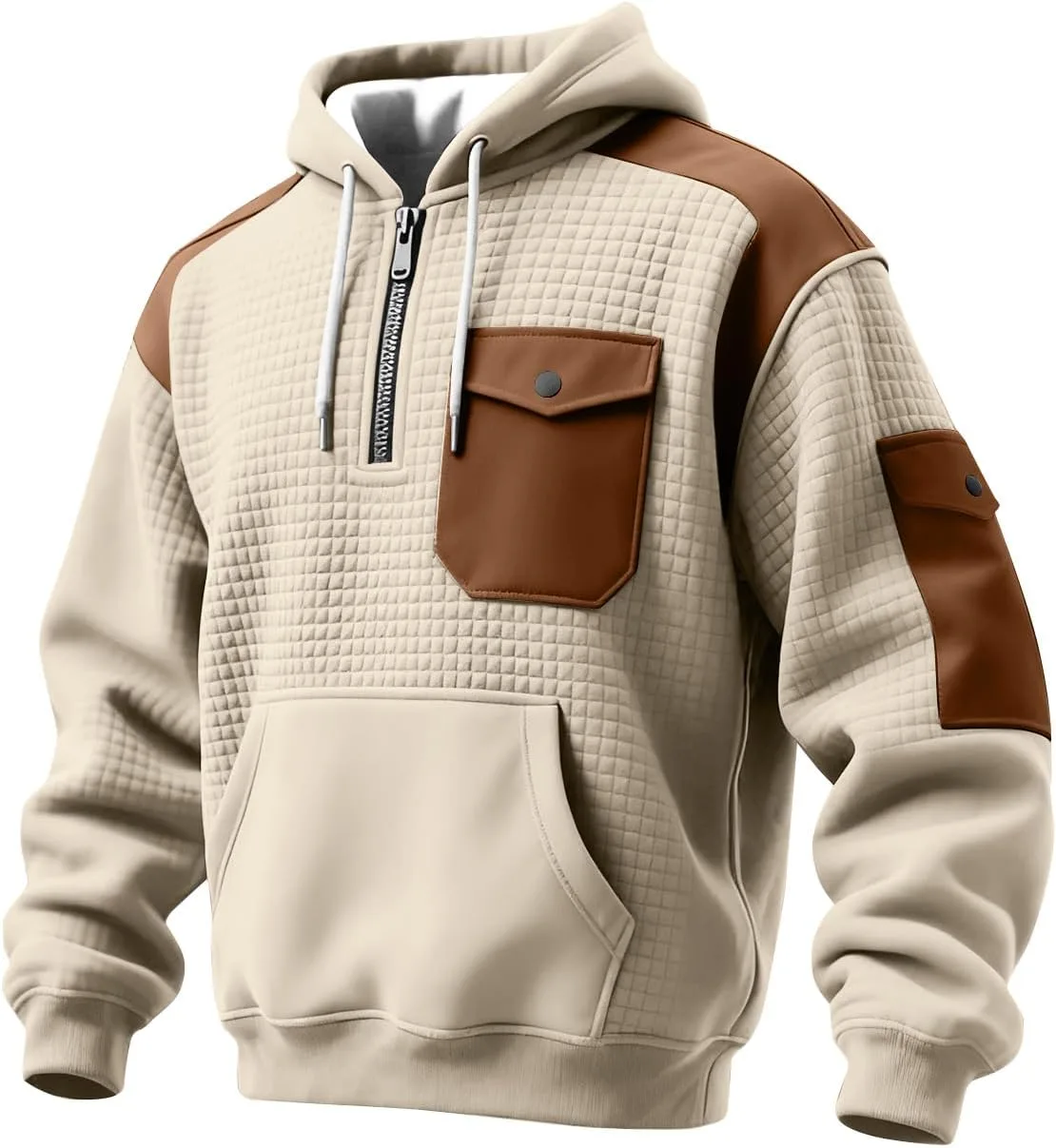 Толстовка с капюшоном для мужчин, Waffle Knitted, Quarter Zip, с карманами tobchonp
Толстовка с капюшоном для мужчин, Waffle Knitted, Quarter Zip, с карманами tobchonp