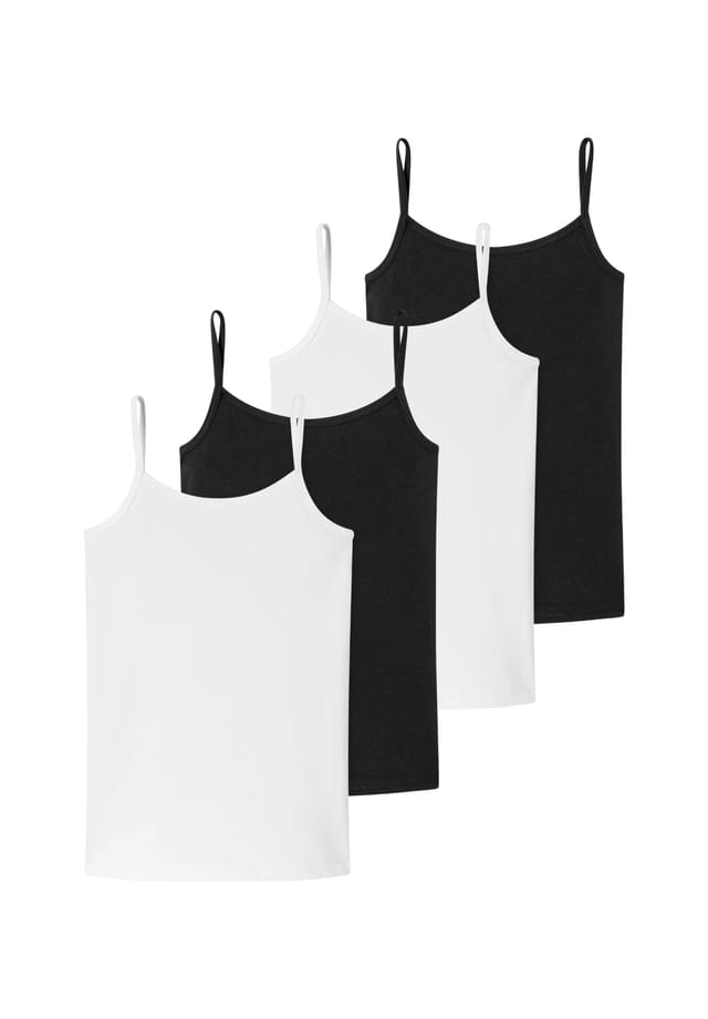Упаковка из 4 топов-спагетти для девочек-подростков органический хлопок 95/5 Schiesser, черный
Упаковка из 4 топов-спагетти для девочек-подростков органический хлопок 95/5 Schiesser, черный