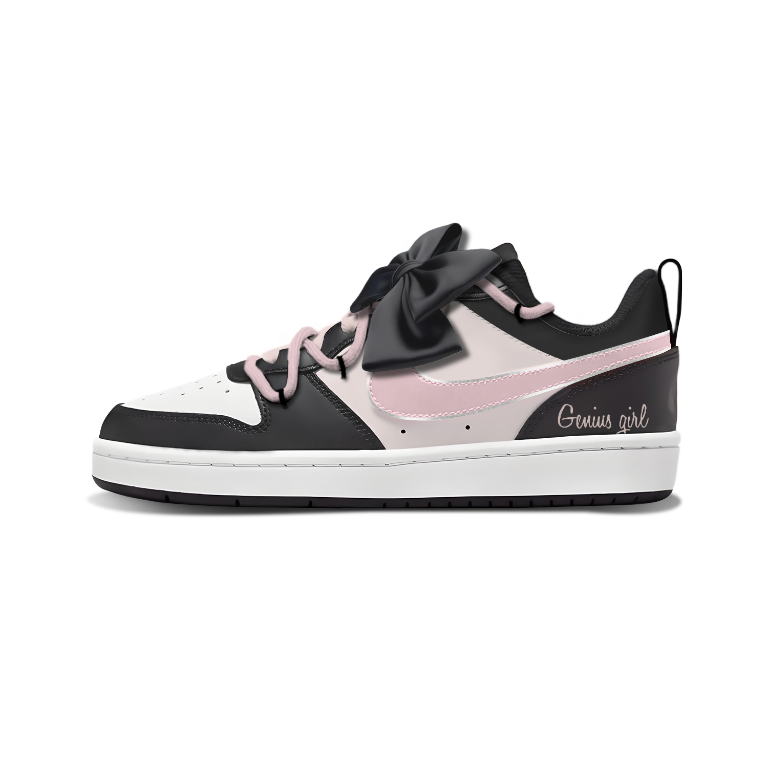 Nike Court Borough Black Bowknot нескользящие устойчивые к истиранию низкие кроссовки для скейтбординга Black Pink детские
Nike Court Borough Black Bowknot нескользящие устойчивые к истиранию низкие кроссовки для скейтбординга Black Pink детские