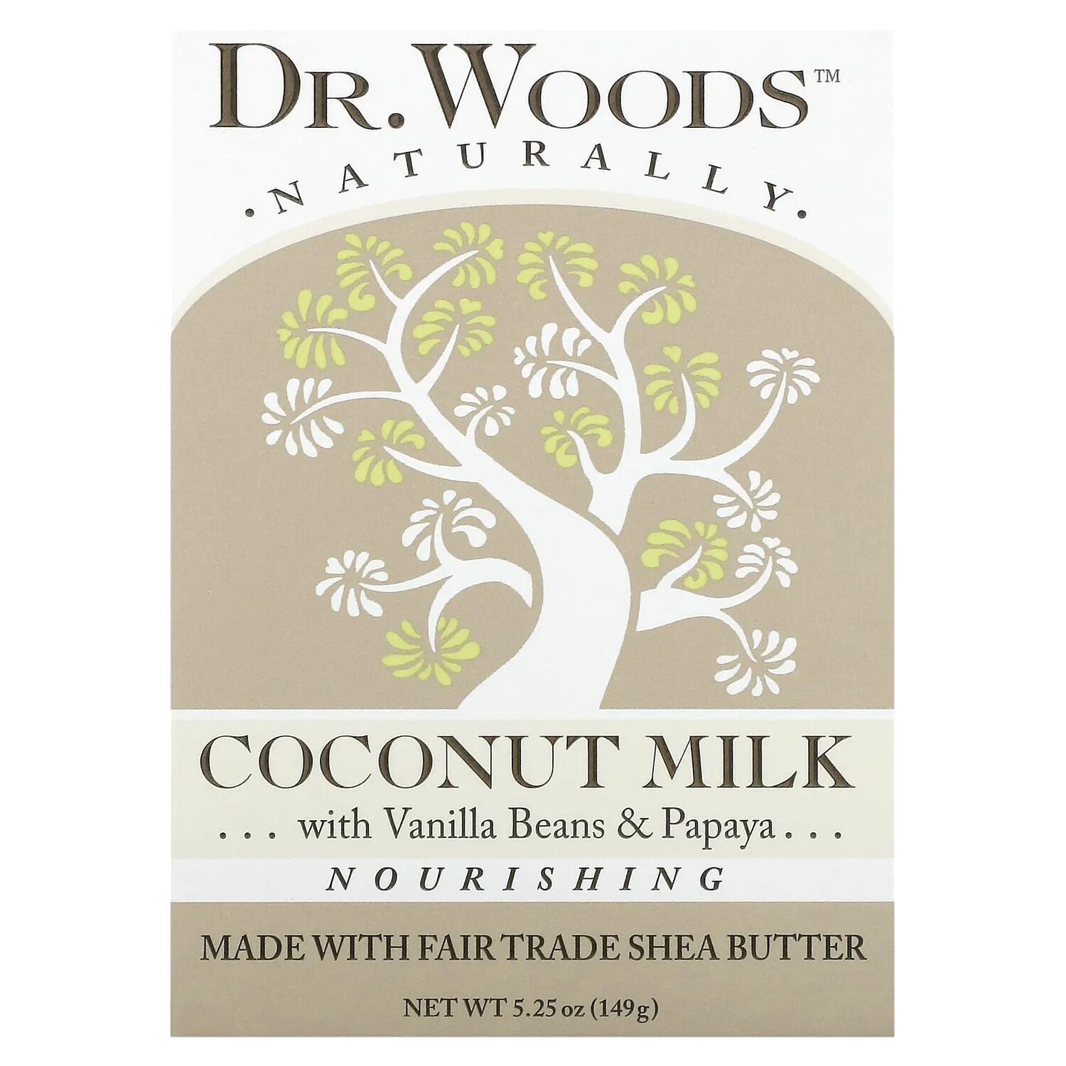 Dr. Woods Мыло на основе натурального масла ши с кокосовым молоком 5,25 унций (149 г) 
Dr. Woods Мыло на основе натурального масла ши с кокосовым молоком 5,25 унций (149 г)