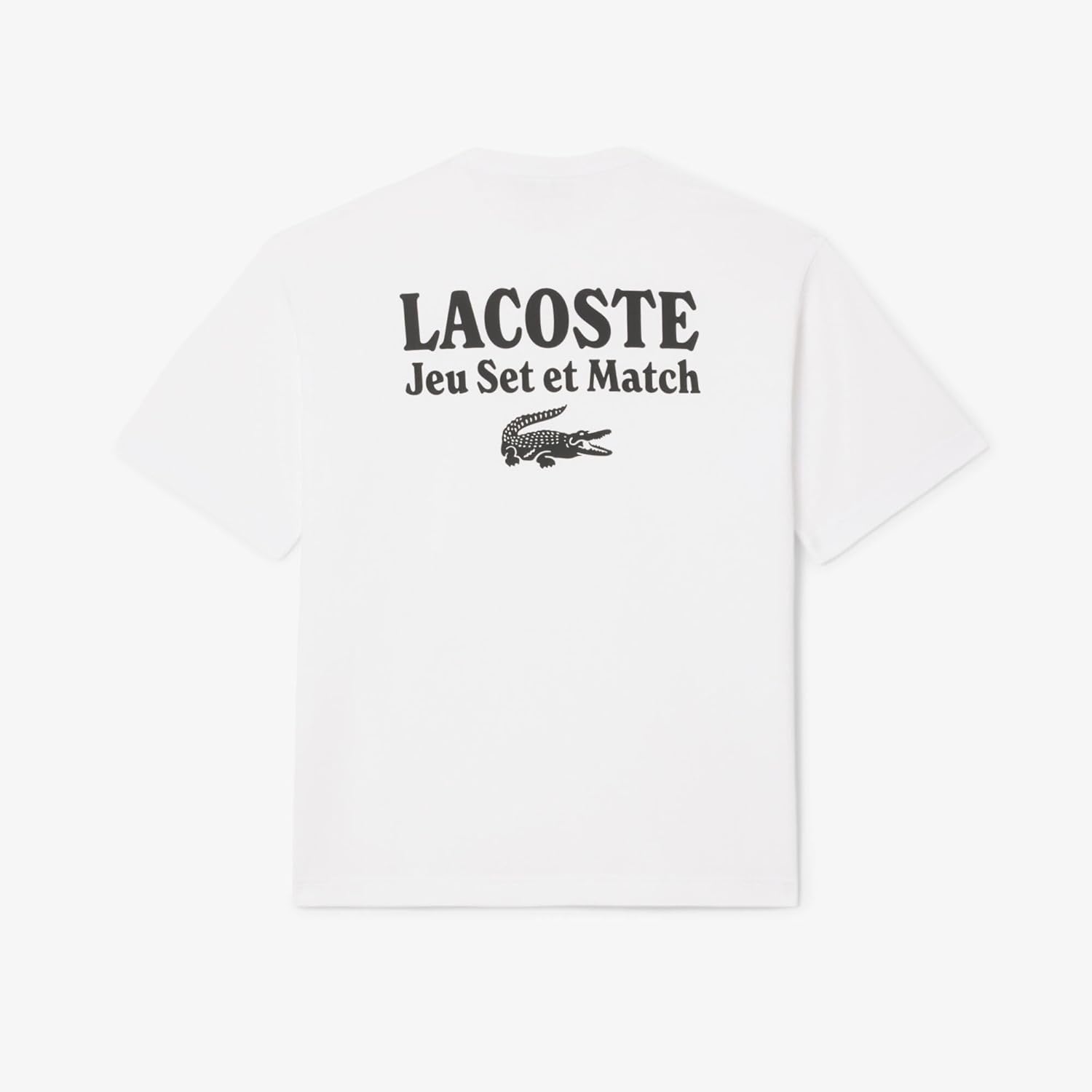 Мужская повседневная футболка Lacoste свободного кроя из плотной ткани с принтом на спине, белый
Мужская повседневная футболка Lacoste свободного кроя из плотной ткани с принтом на спине, белый