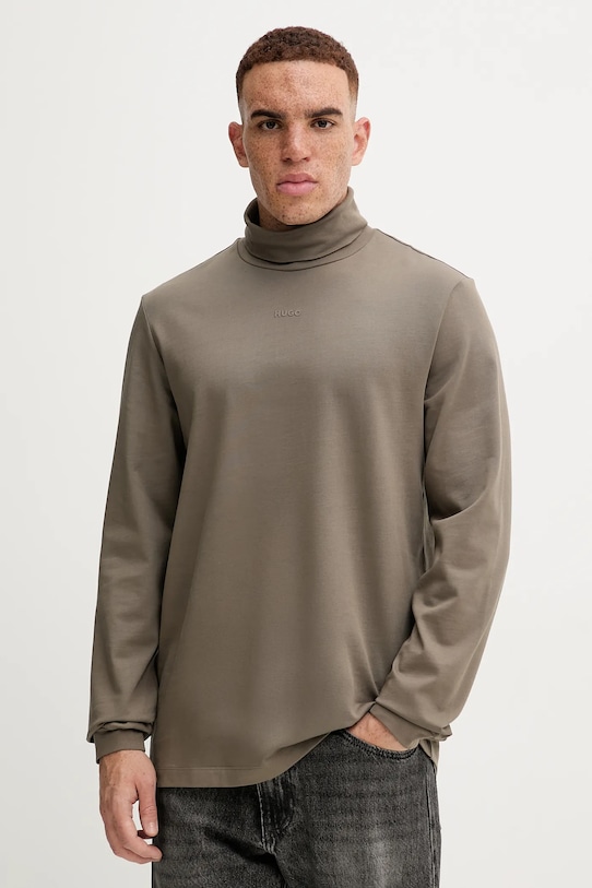 Хлопковый лонгслив Hugo, зеленый
Хлопковый лонгслив Hugo, зеленый