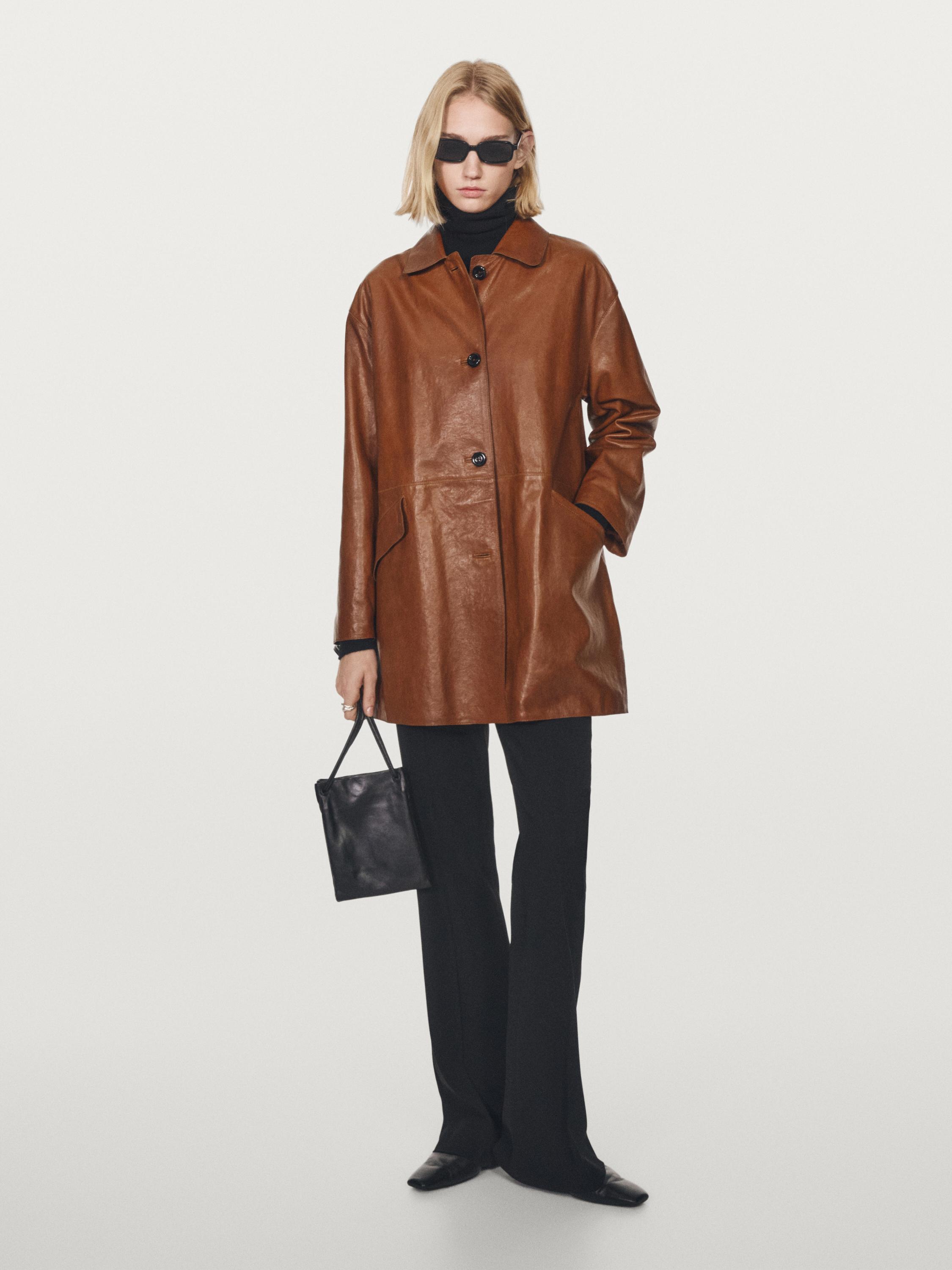 Длинное пальто из кожи наппа Massimo Dutti, коричневый
Длинное пальто из кожи наппа Massimo Dutti, коричневый