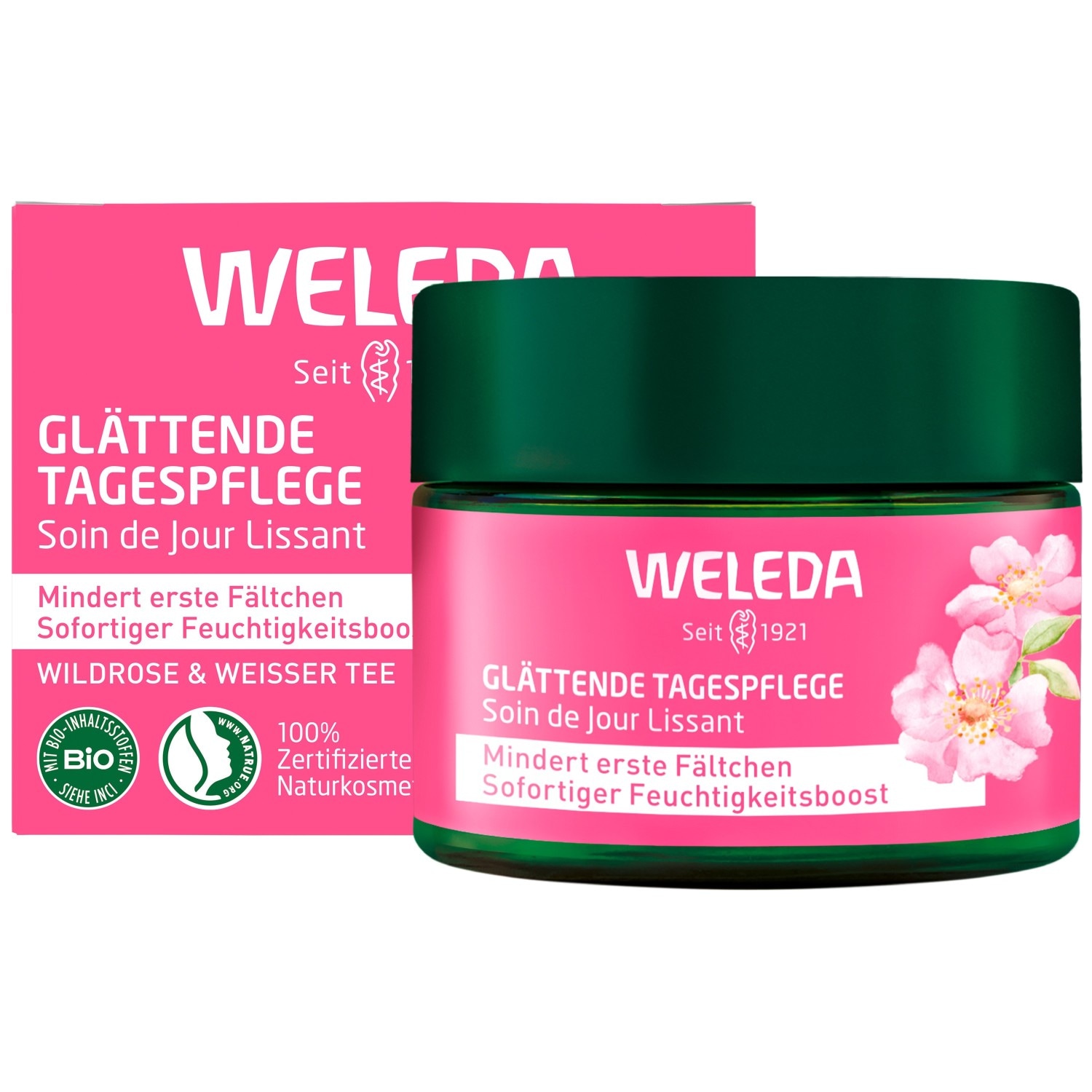 Дневной крем wildrose glättende tagespflege wildrose & weisser tee Weleda, объем 40 мл
Дневной крем wildrose glättende tagespflege wildrose & weisser tee Weleda, объем 40 мл