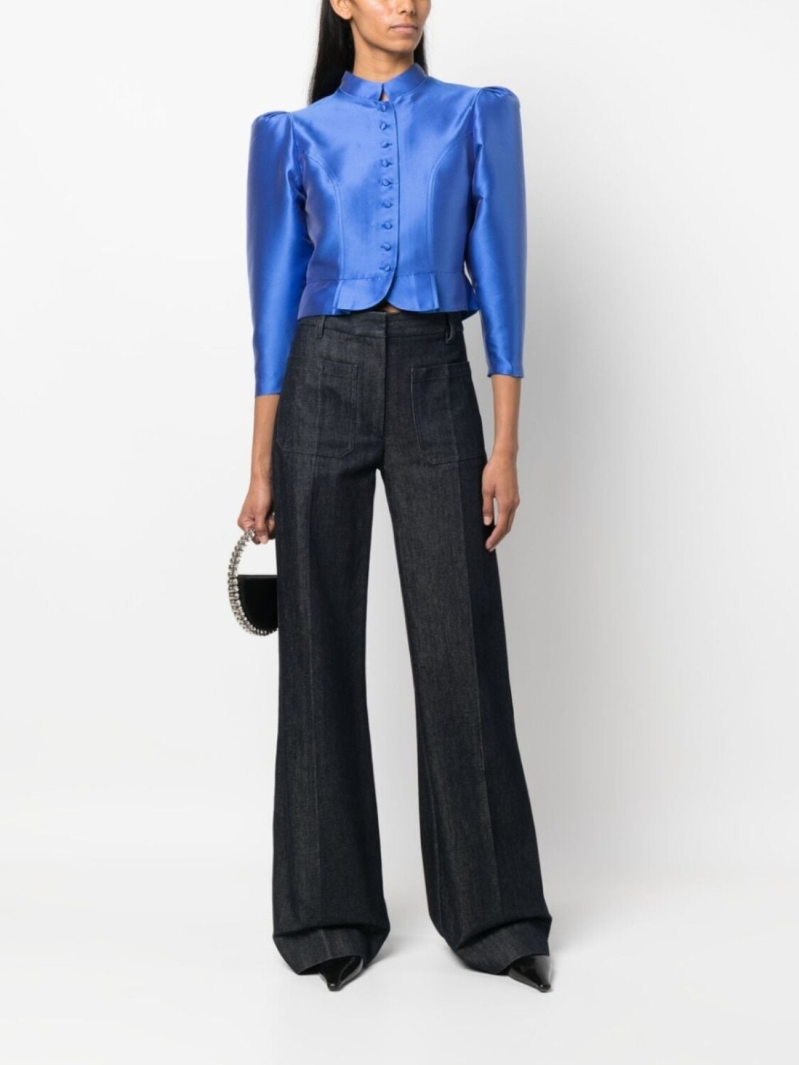 DESTREE укороченный атласный жакет Amoako, синий
DESTREE укороченный атласный жакет Amoako, синий