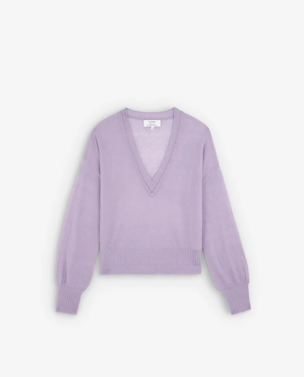 Женский свитер прямого кроя с V-образным вырезом Scalpers, сиреневый
Женский свитер прямого кроя с V-образным вырезом Scalpers, сиреневый