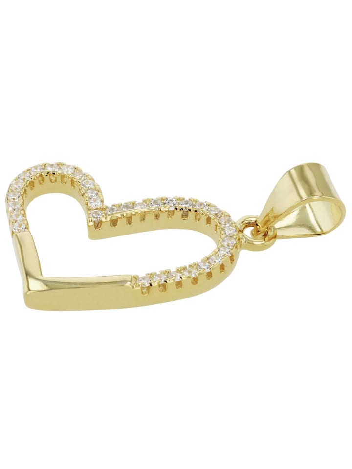 Adeliás Женский кулон - Сердце. Кулон в форме сердца из серебра 925 пробы с кубическим цирконием в золотой оправе
Adeliás Женский кулон - Сердце. Кулон в форме сердца из серебра 925 пробы с кубическим цирконием в золотой оправе