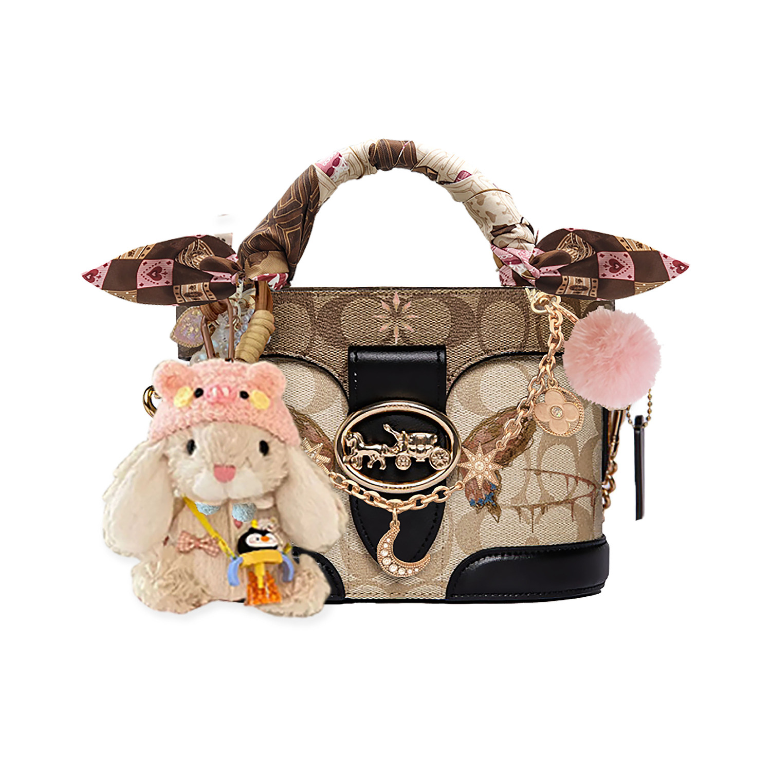 Сумка Georgie из коровьей кожи с ветронепроницаемым хлопком, коллекция Barcelona Bear с ручной росписью, аксессуар в виде медведя, на одно плечо COACH, розовый rabbit hair
Сумка Georgie из коровьей кожи с ветронепроницаемым хлопком, коллекция Barcelona Bear с ручной росписью, аксессуар в виде медведя, на одно плечо COACH, розовый rabbit hair