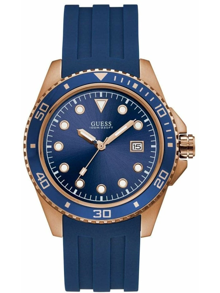 Guess Мужские аналоговые часы синего цвета
Guess Мужские аналоговые часы синего цвета