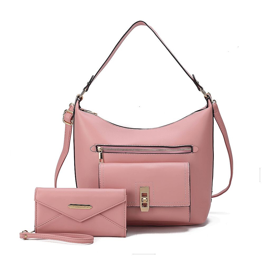 MKF Collection Clara Сумка-хобо из веганской кожи и кошелек на руку от Mia K, розовый
MKF Collection Clara Сумка-хобо из веганской кожи и кошелек на руку от Mia K, розовый