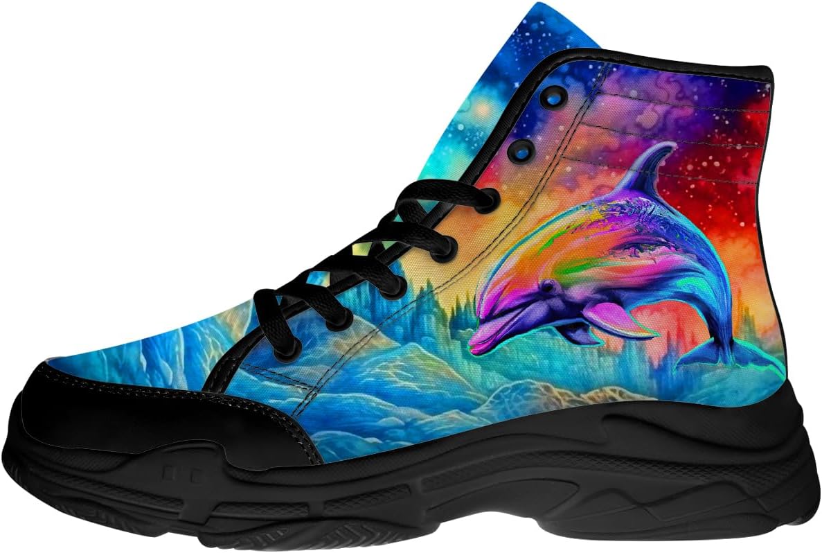 Высокие кеды Dolphin для женщин и мужчин, кроссовки на платформе из ткани с шнуровкой, подарки для нее и для него Generic, 3104 Colorful Galaxy Dolphin
Высокие кеды Dolphin для женщин и мужчин, кроссовки на платформе из ткани с шнуровкой, подарки для нее и для него Generic, 3104 Colorful Galaxy Dolphin