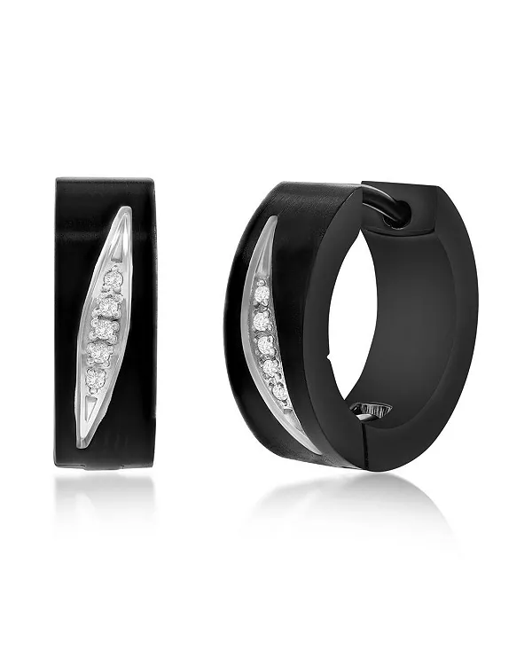 Серьги-Кольца Huggie Hoop из нержавеющей стали с черным IP-покрытием и фианитами Metallo, black
Серьги-Кольца Huggie Hoop из нержавеющей стали с черным IP-покрытием и фианитами Metallo, black