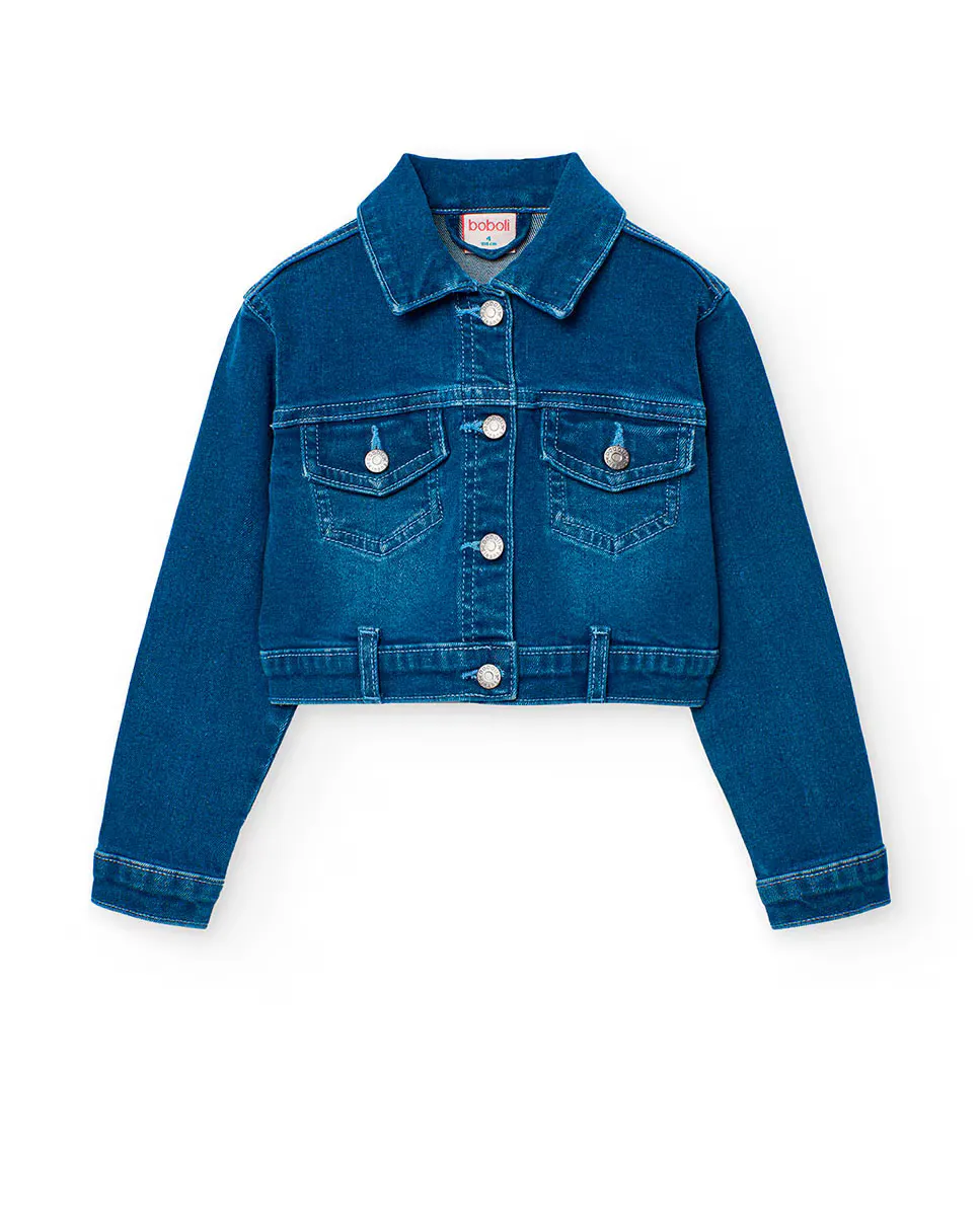 Джинсовая куртка для девочек с металлическими пуговицами Boboli, синий
Джинсовая куртка для девочек с металлическими пуговицами Boboli, синий