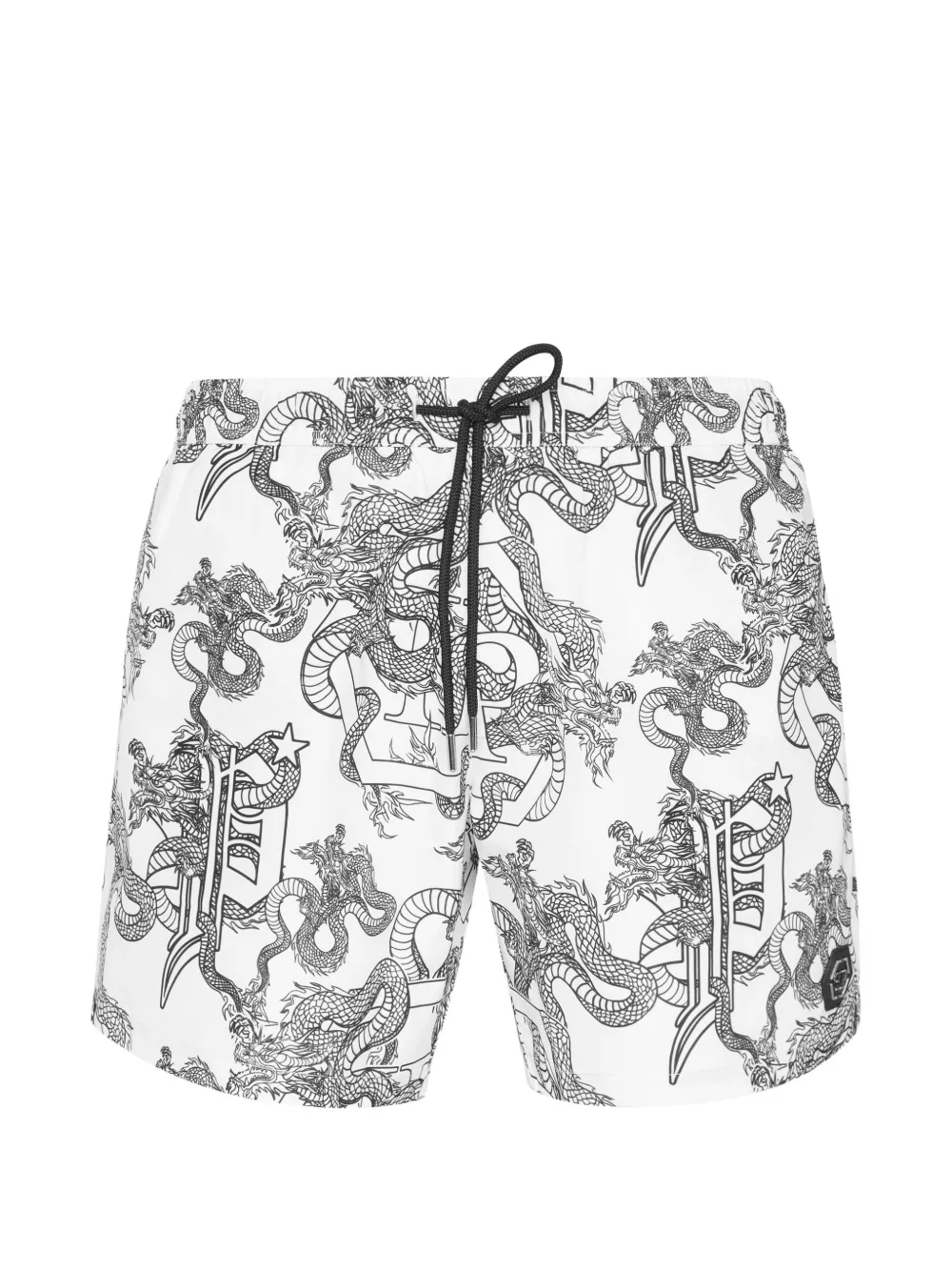 Плавательные шорты с металлическим логотипом Philipp Plein, белый
Плавательные шорты с металлическим логотипом Philipp Plein, белый