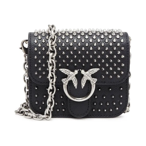 Кожаная вечерняя сумка Love Bell из микро-телячьей кожи на дне Pinko, черный
Кожаная вечерняя сумка Love Bell из микро-телячьей кожи на дне Pinko, черный