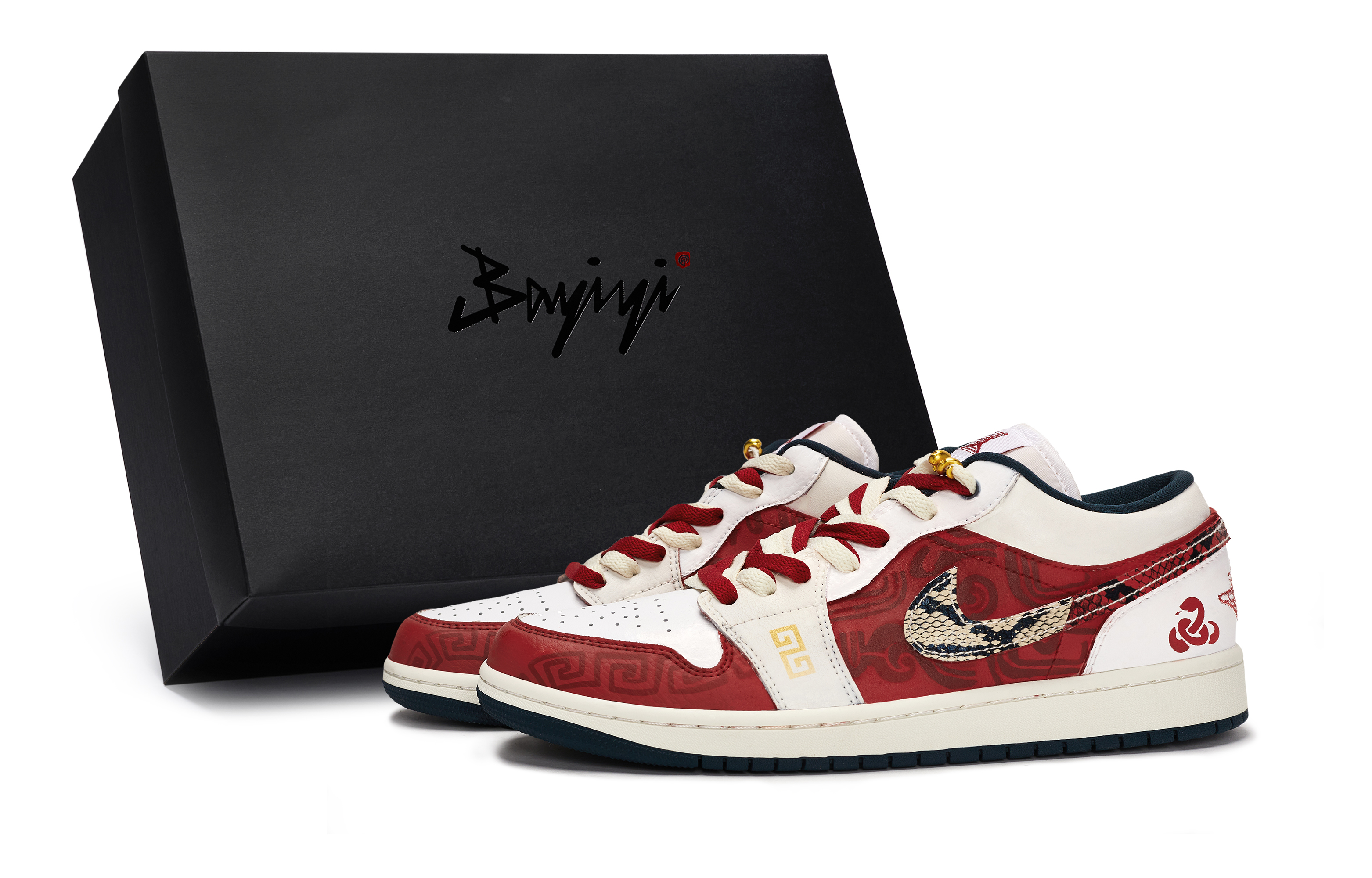 Jordan Баскетбольные кроссовки Air 1 мужские низкие, красные/белые/золотые
Jordan Баскетбольные кроссовки Air 1 мужские низкие, красные/белые/золотые