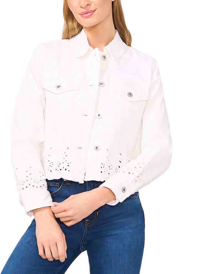 Жакет на пуговицах с простроченными отверстиями CeCe, белый
Жакет на пуговицах с простроченными отверстиями CeCe, белый