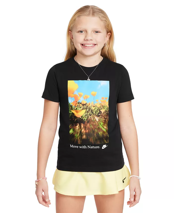 Футболка с принтом Big Kids Sportswear с круглым вырезом Nike, черный
Футболка с принтом Big Kids Sportswear с круглым вырезом Nike, черный