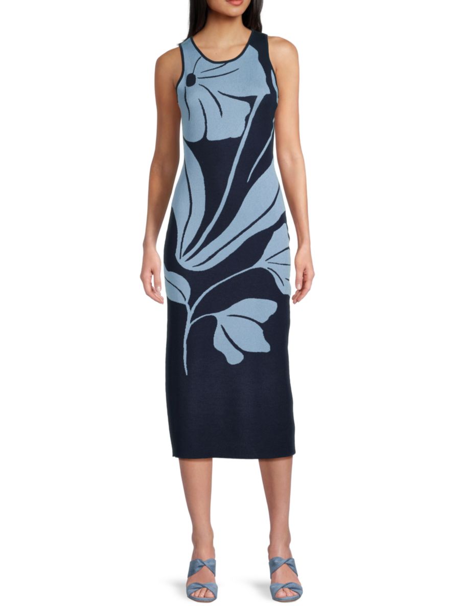 Платье-миди с цветочным принтом T Tahari, цвет Evening Navy
Платье-миди с цветочным принтом T Tahari, цвет Evening Navy