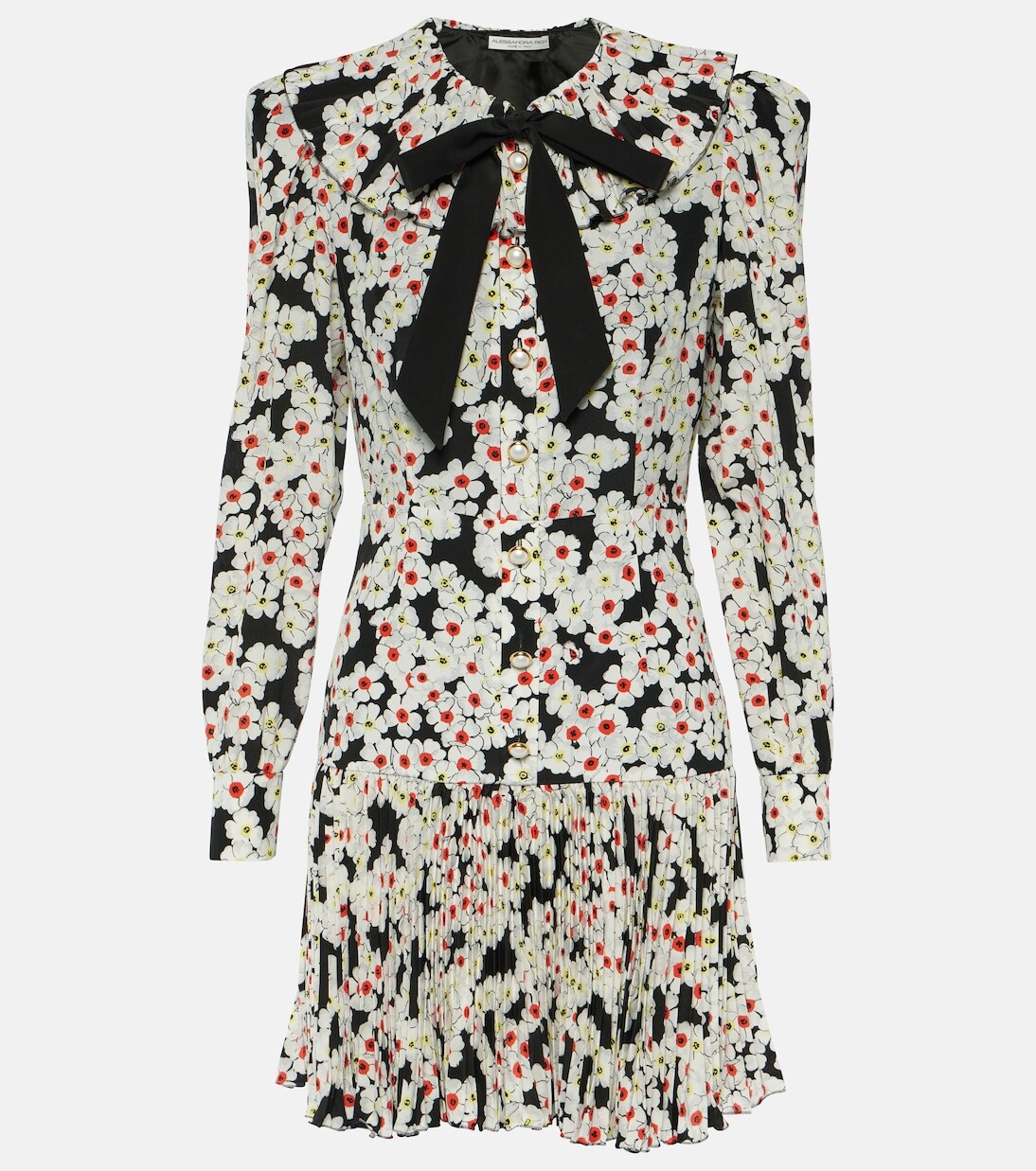 Шелковое мини-платье с цветочным бантом Alessandra Rich, мультиколор
Шелковое мини-платье с цветочным бантом Alessandra Rich, мультиколор