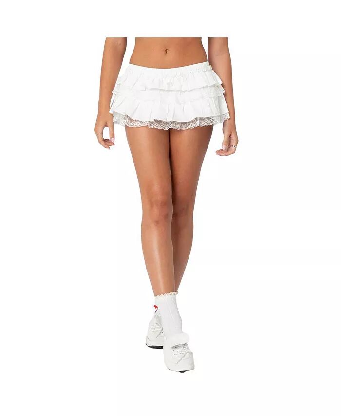 Женская кружевная юбка-шорты с оборками Edikted, черный
Женская кружевная юбка-шорты с оборками Edikted, черный