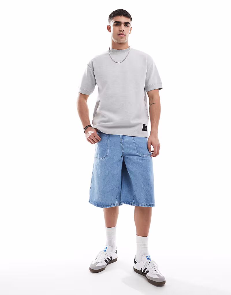 Футболка Pull&Bear свободного кроя персикового цвета серого меланжа
Футболка Pull&Bear свободного кроя персикового цвета серого меланжа