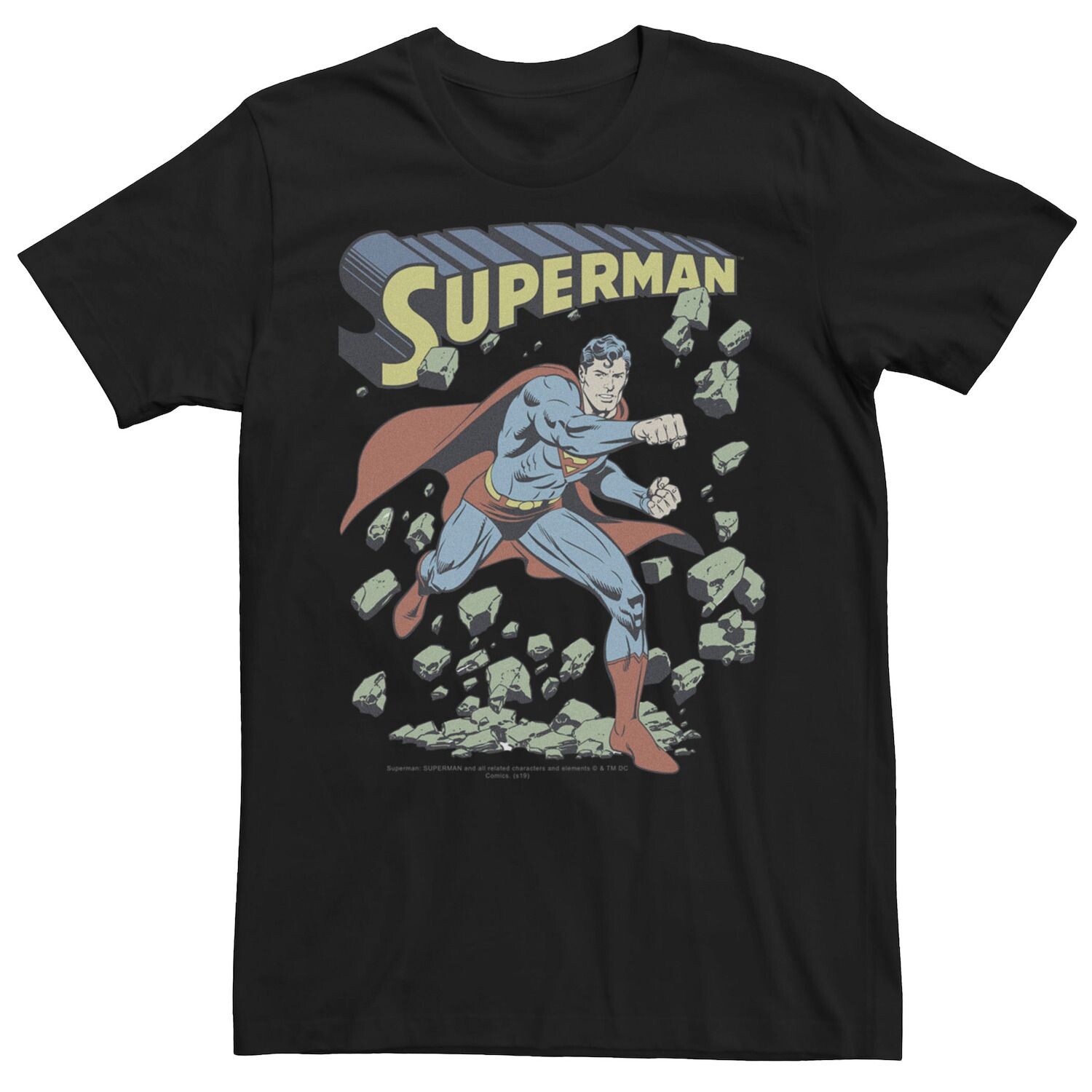 Мужская футболка DC Comics Superman With Rocks с винтажным плакатом и графикой Licensed Character
Мужская футболка DC Comics Superman With Rocks с винтажным плакатом и графикой Licensed Character