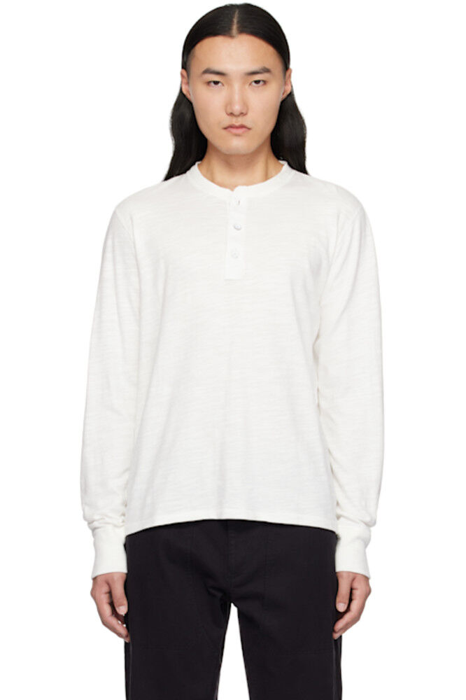 Белая классическая хенли rag & bone 
Белая классическая хенли rag & bone