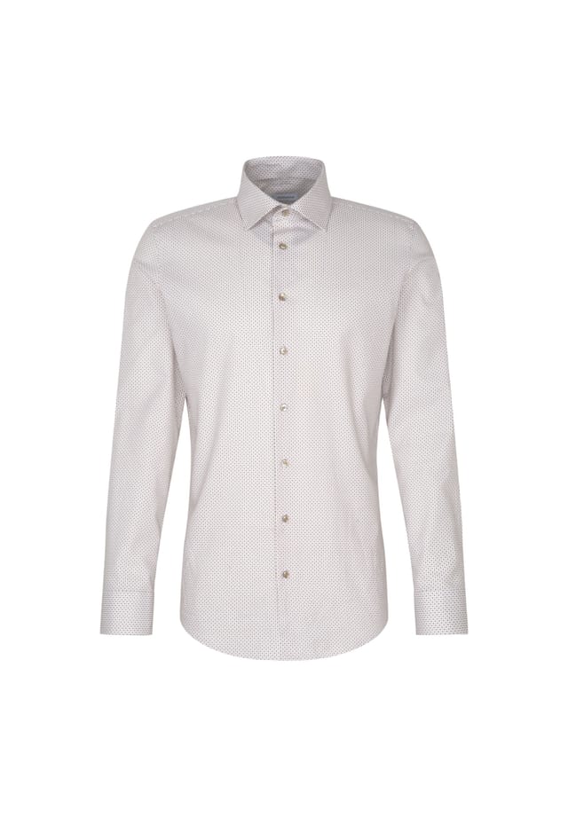 Деловая рубашка узкая Seidensticker, серый 
Деловая рубашка узкая Seidensticker, серый