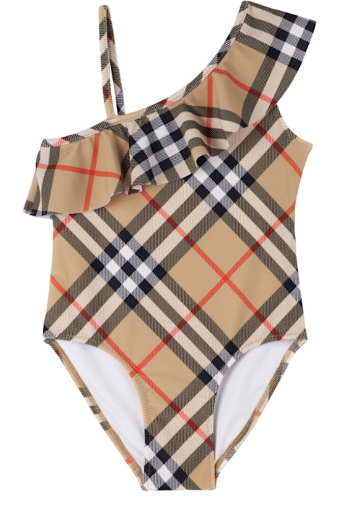 Детский бежевый купальник в клетку Burberry
Детский бежевый купальник в клетку Burberry