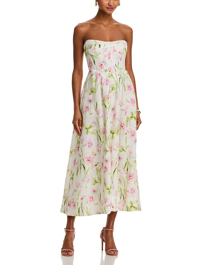 Лола Платье миди с корсетом и цветочным принтом Bardot, белый
Лола Платье миди с корсетом и цветочным принтом Bardot, белый