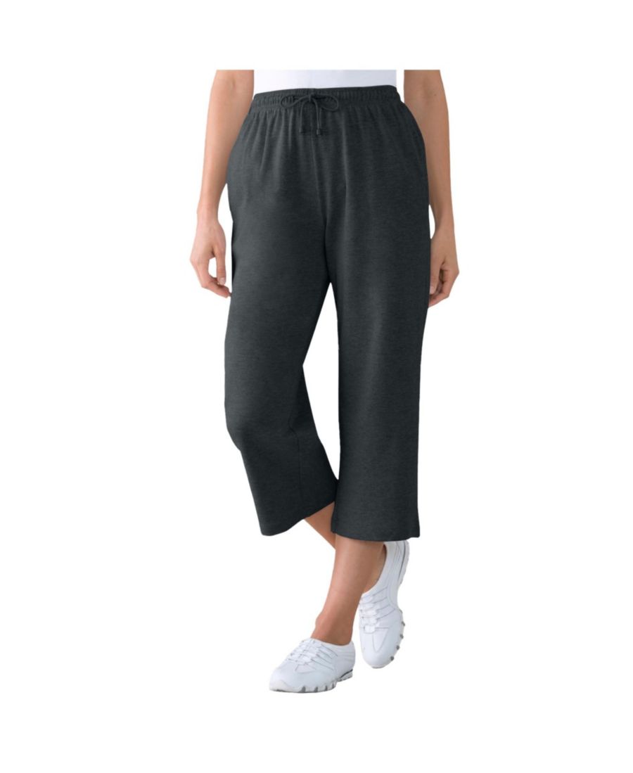 Брюки-капри из спортивного трикотажа больших размеров Woman Within, Heather charcoal
Брюки-капри из спортивного трикотажа больших размеров Woman Within, Heather charcoal