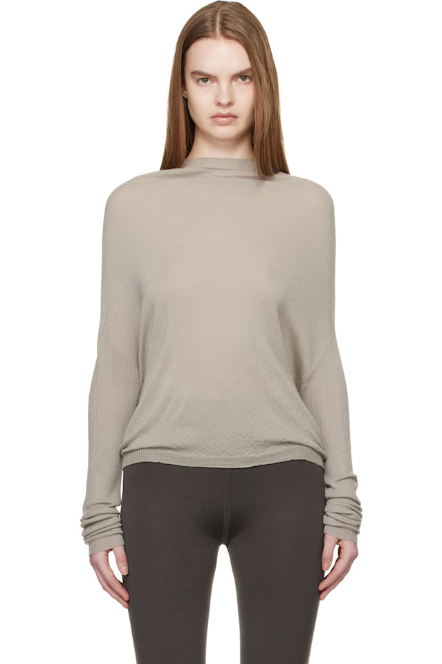 Rick Owens Вязаный свитер Off-White с узором «храмовый кратер»
Rick Owens Вязаный свитер Off-White с узором «храмовый кратер»