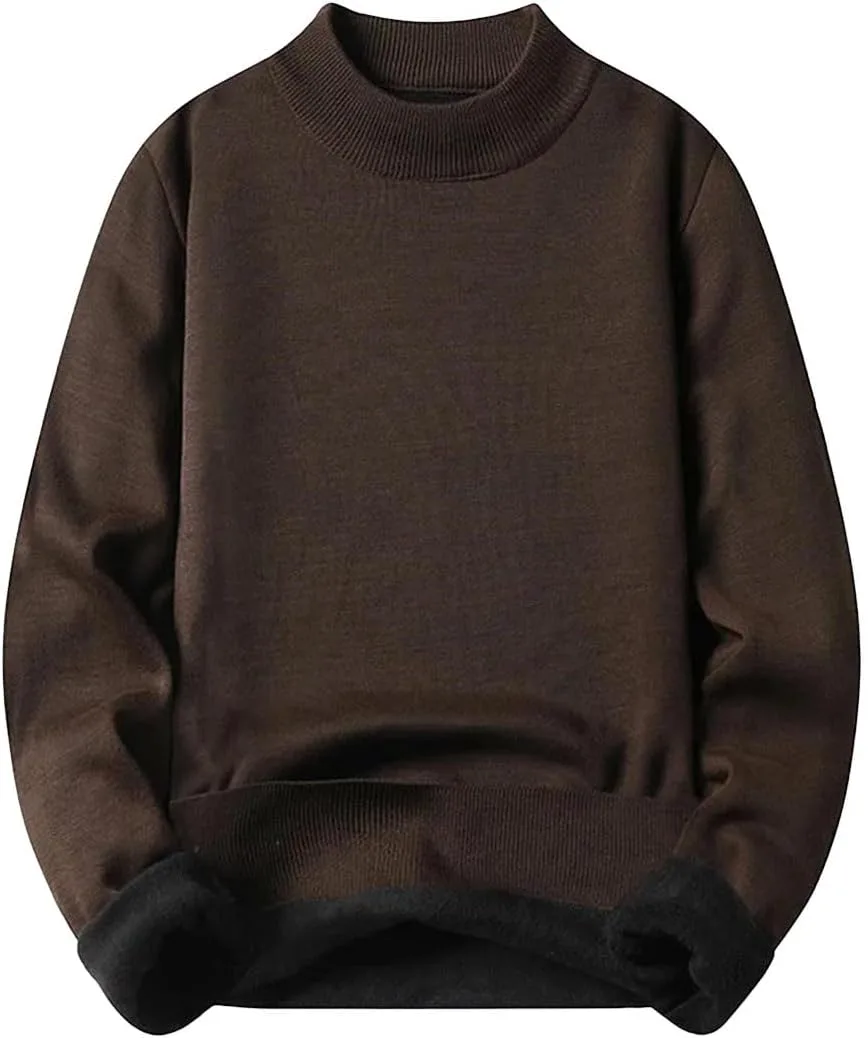 Мужской свитер с воротником-стойкой, утепленный флисом
Мужской свитер с воротником-стойкой, утепленный флисом